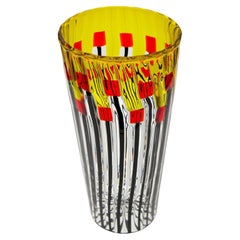 Contemporary Murano Glass Vase, Model: Poppy field at sunraise. Signed
