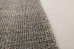Tapis contemporain bleu argenté et argenté en laine tissé à plat de Doris Leslie Blau