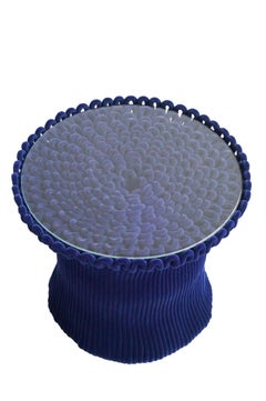 Contemporary Myceda Blue Side table by Sarah Roseman