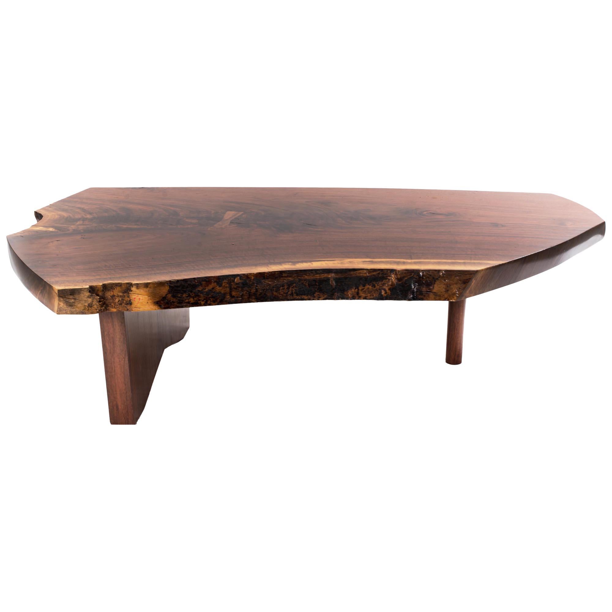 Contemporary Nakashima Style Coffee Table.