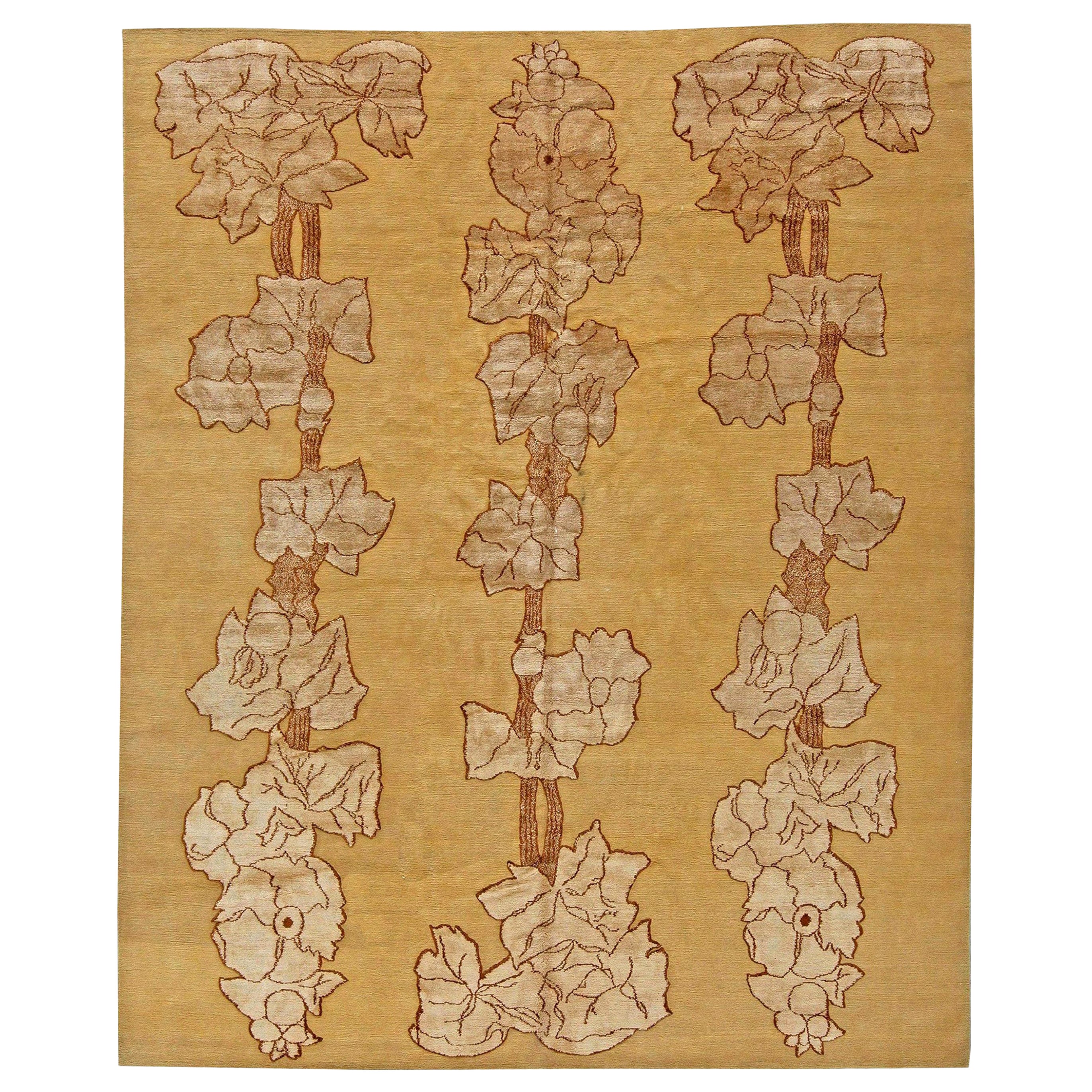 Contemporary Napa Vines Handmade Wool Rug by Doris Leslie Blau For Sale