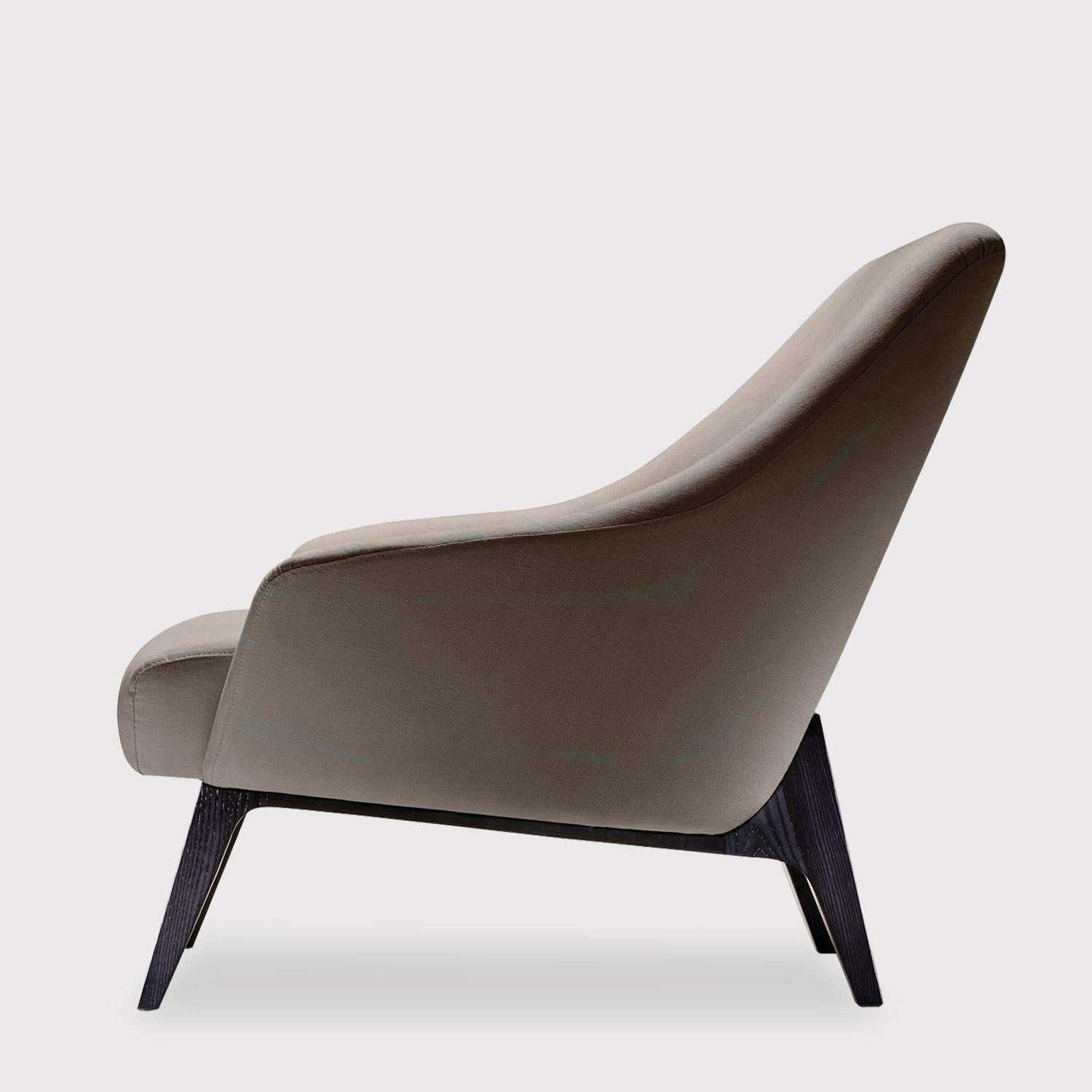 Modern Contemporary Nate Timber Armchair For Sale