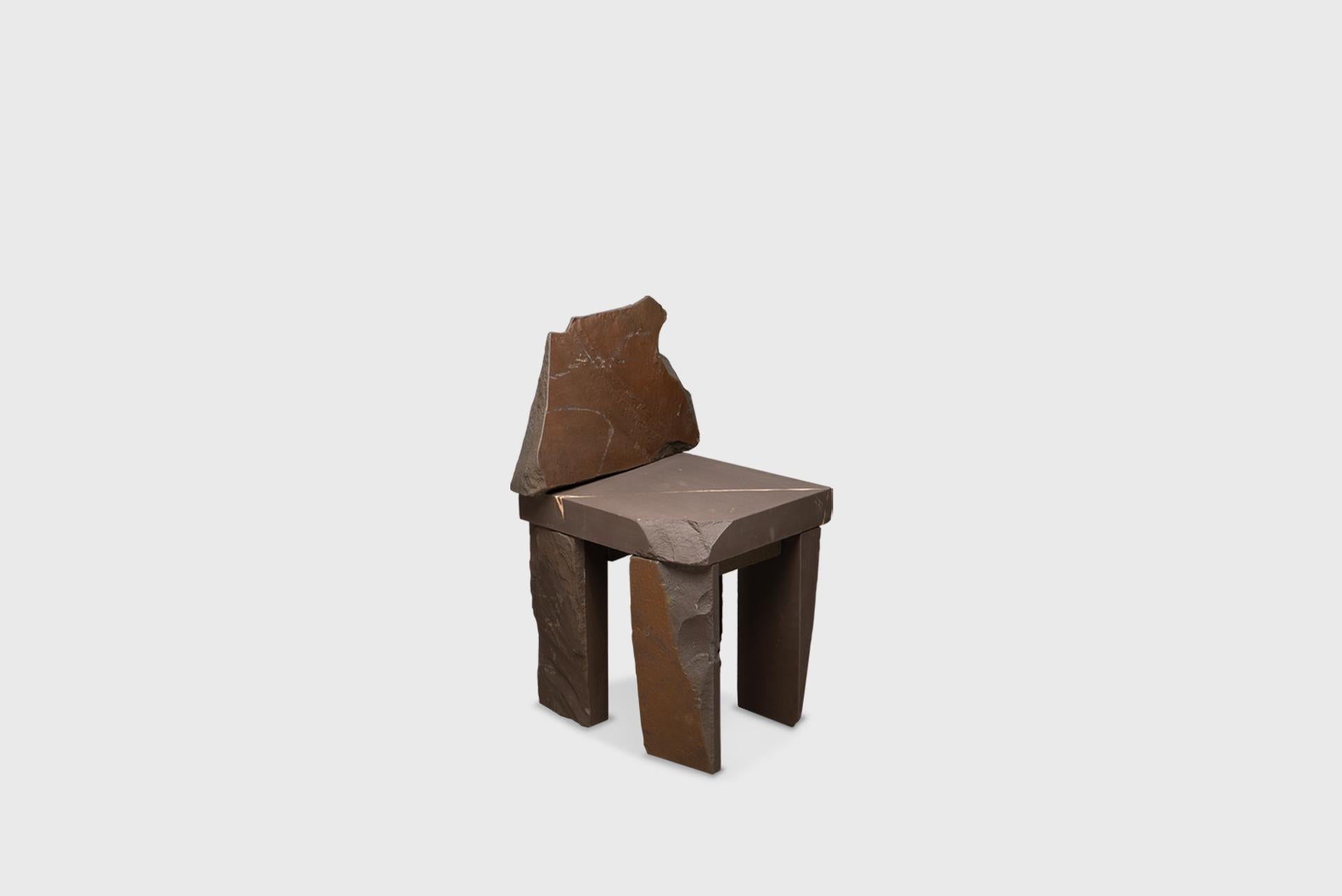 Contemporary Natural Chair 09, Graywacke Offcut Gray Stone, Carsten in der Elst For Sale 5