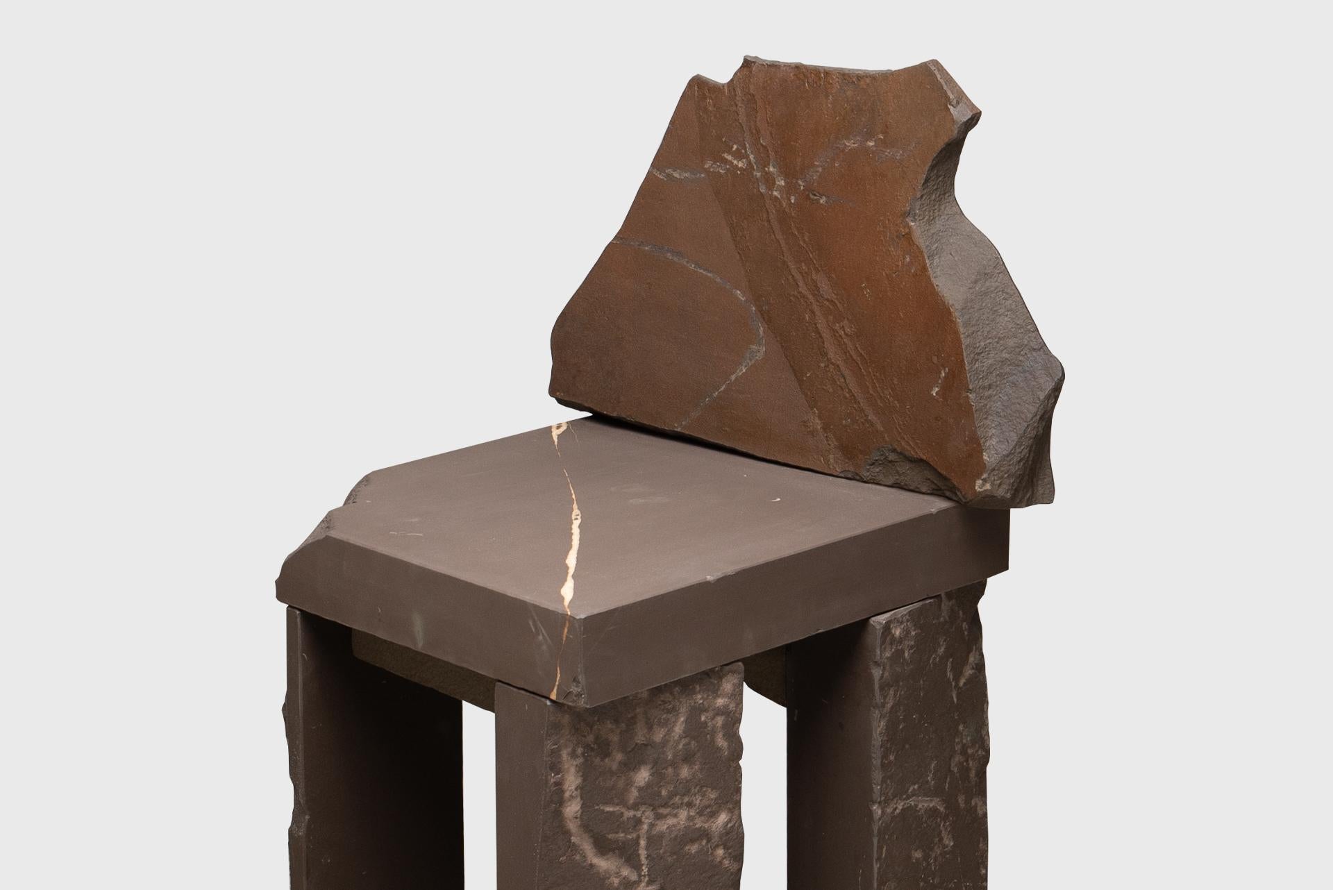 Felt Contemporary Natural Chair 09, Graywacke Offcut Gray Stone, Carsten in der Elst For Sale