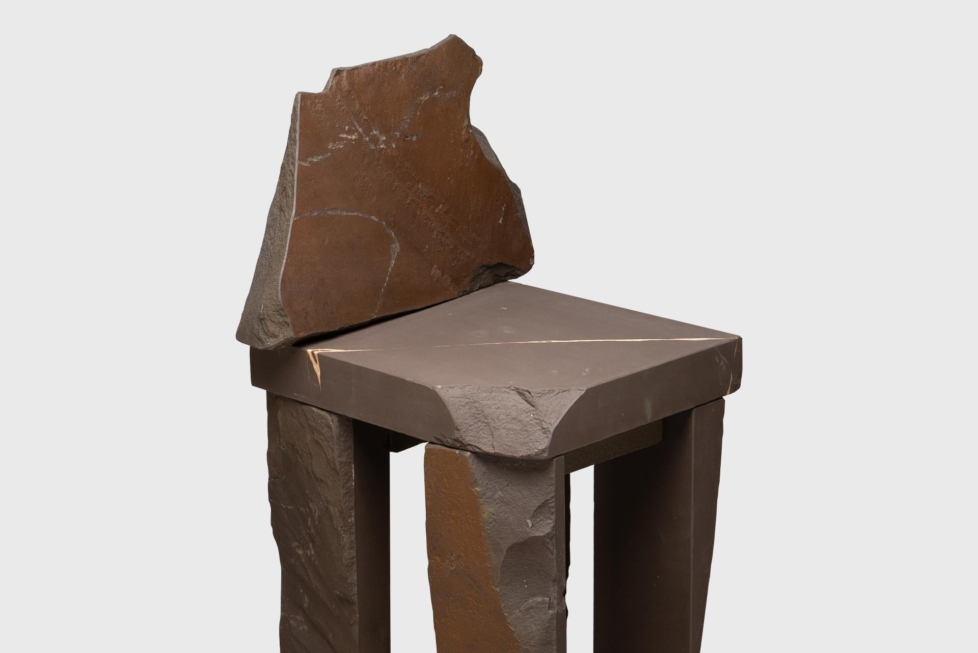 Contemporary Natural Chair 09, Graywacke Offcut Gray Stone, Carsten in der Elst For Sale 4