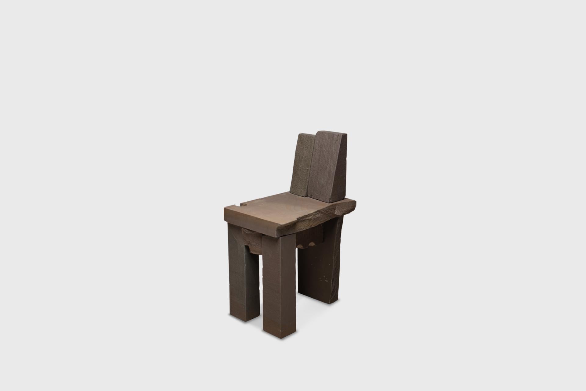 Contemporary Natural Chair 10, Graywacke Offcut Gray Stone, Carsten in der Elst For Sale 6