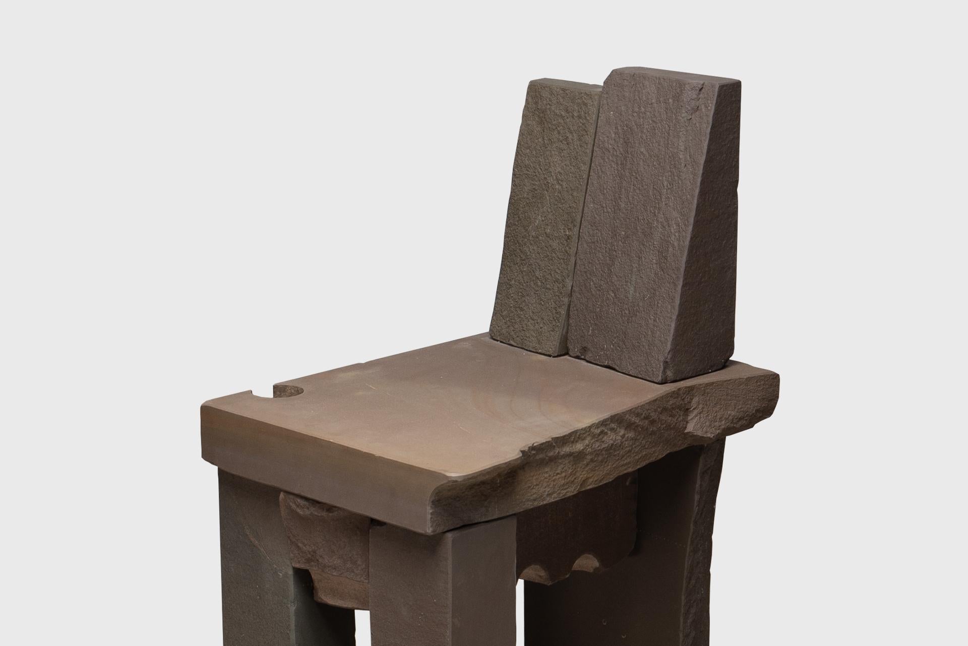 Contemporary Natural Chair 10, Graywacke Offcut Gray Stone, Carsten in der Elst For Sale 5