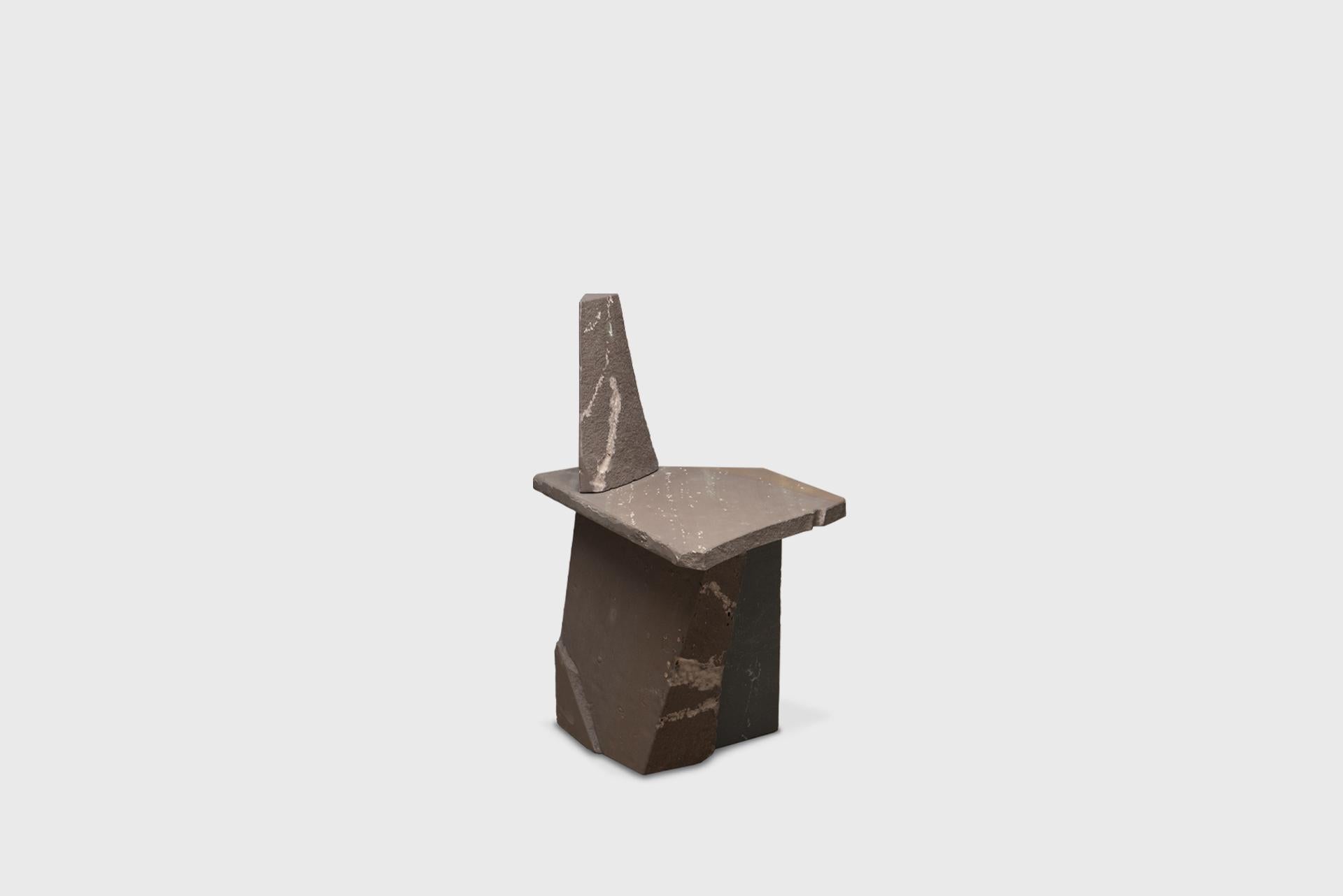 Contemporary Natural Chair 13, Graywacke Offcut Gray Stone, Carsten in der Elst For Sale 6