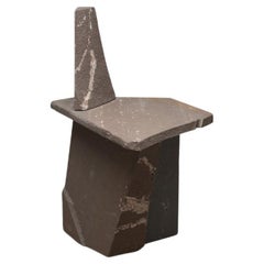 Zeitgenössischer natürlicher Stuhl 13, Grauwacke, gebrochener grauer Stein, Carsten in der Elst