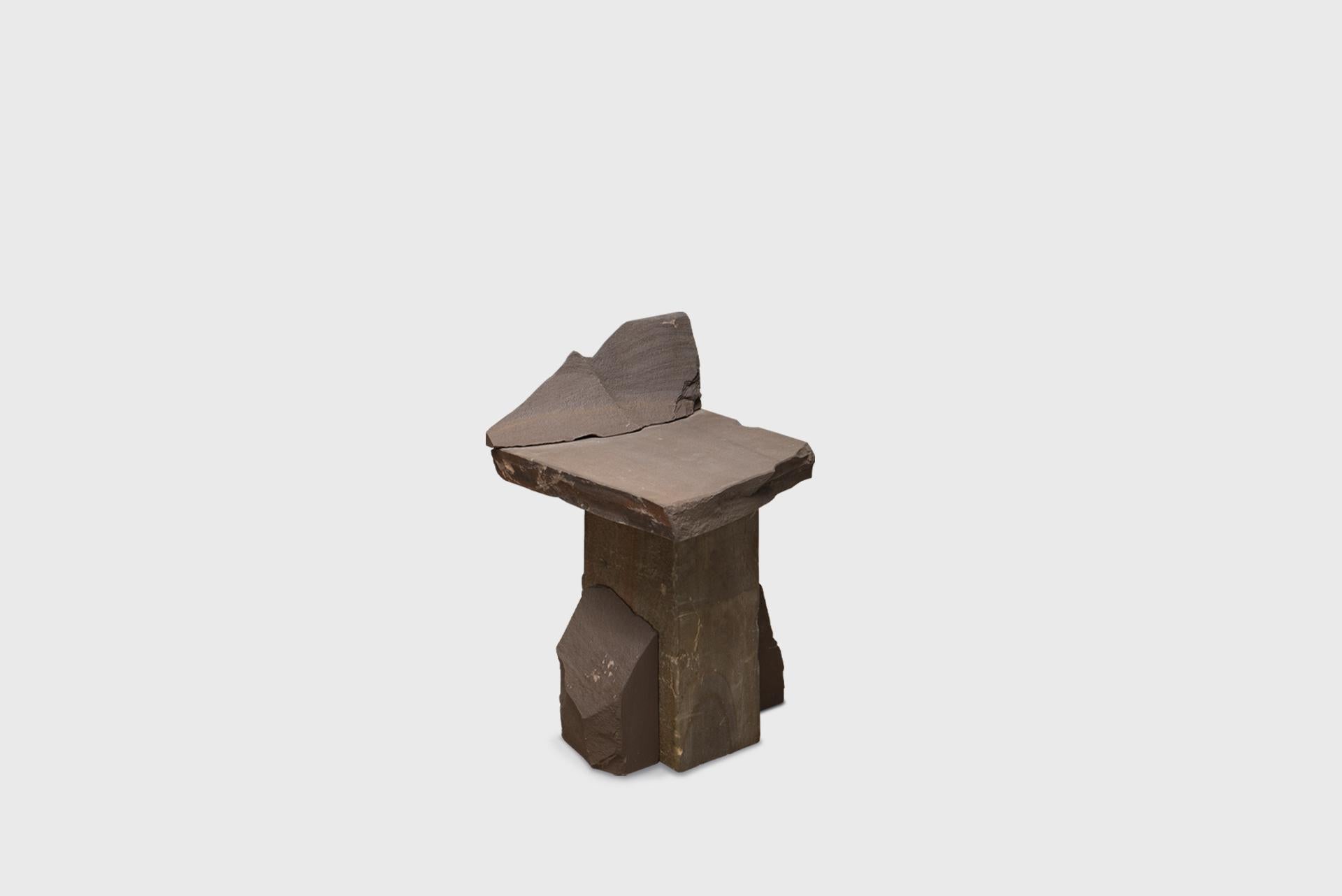 Zeitgenössischer natürlicher Stuhl 14, Grauwacke, gebrochener grauer Stein, Carsten in der Elst im Angebot 5