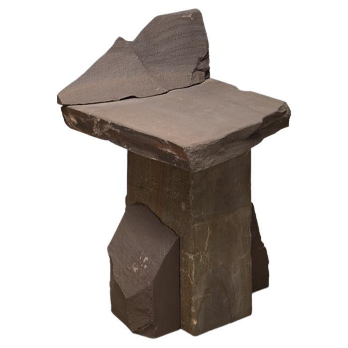 Zeitgenössischer natürlicher Stuhl 14, Grauwacke, gebrochener grauer Stein, Carsten in der Elst im Angebot
