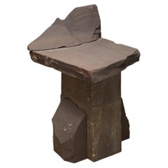 Zeitgenössischer natürlicher Stuhl 14, Grauwacke, gebrochener grauer Stein, Carsten in der Elst