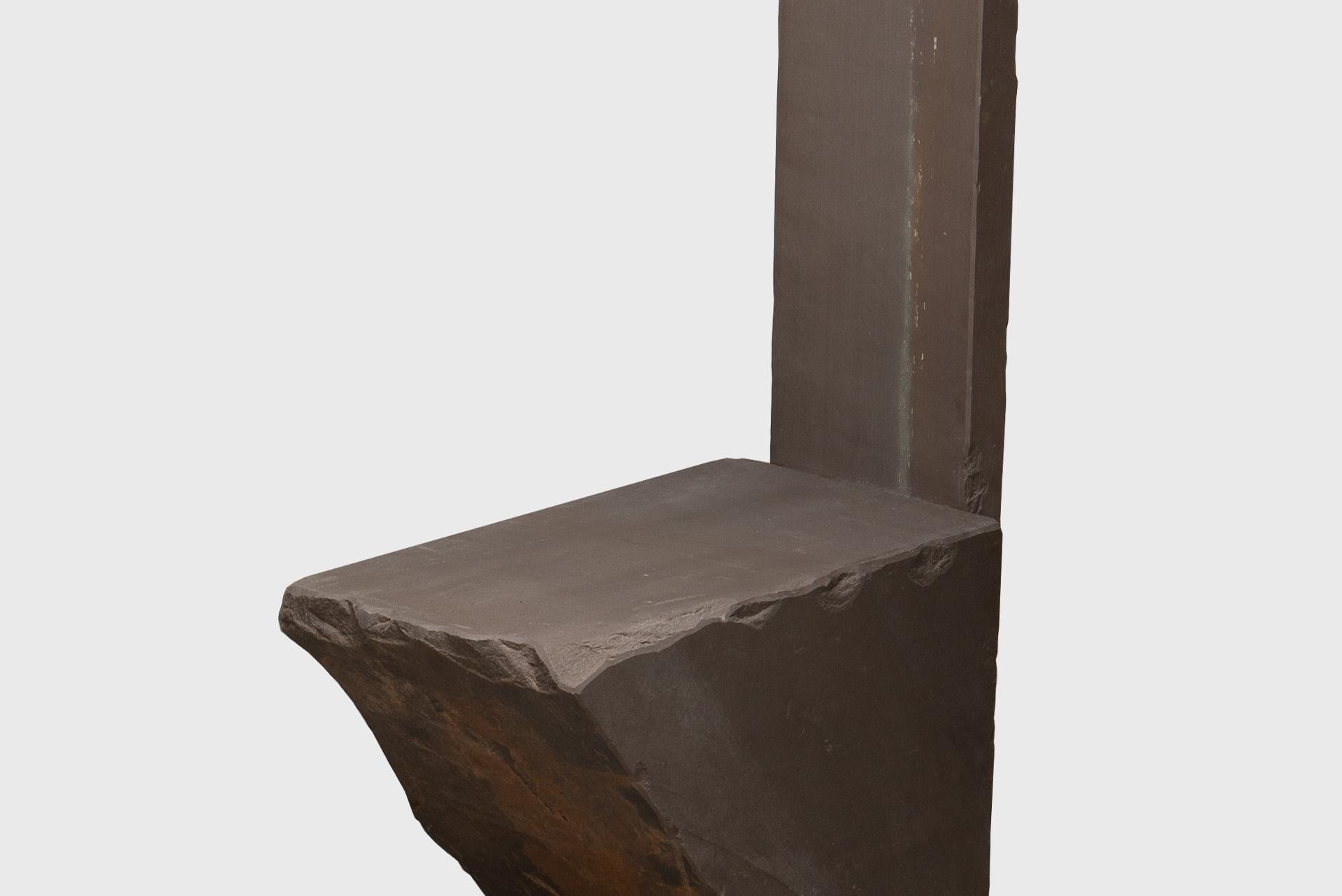Contemporary Natural Chair 15, Graywacke Offcut Gray Stone, Carsten in der Elst For Sale 2