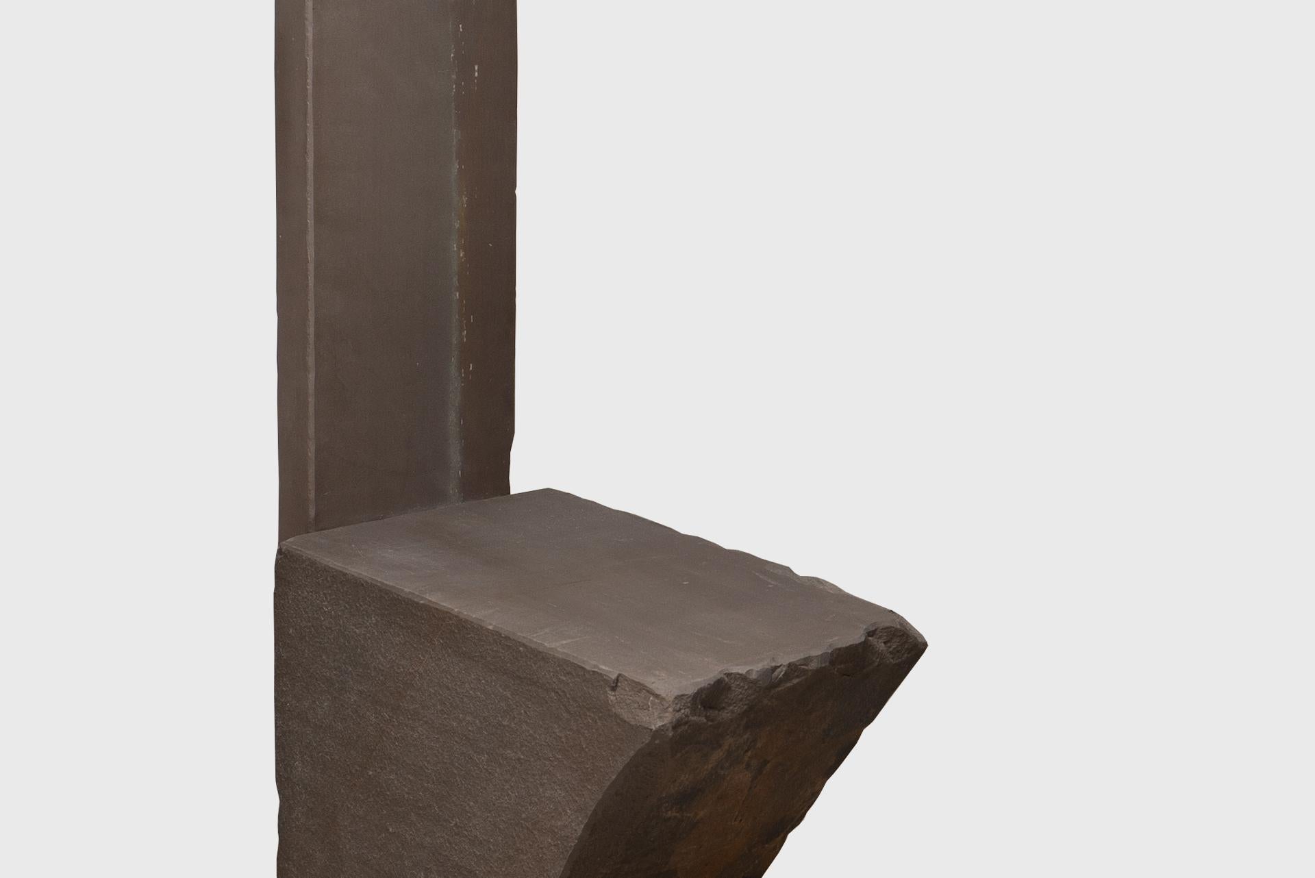 Contemporary Natural Chair 15, Graywacke Offcut Gray Stone, Carsten in der Elst For Sale 5