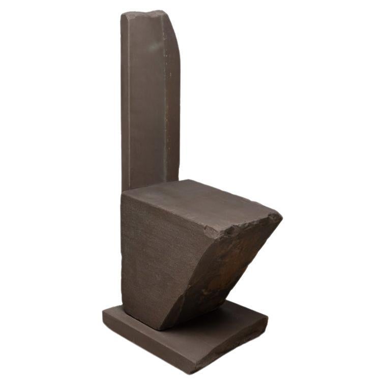 Contemporary Natural Chair 15, Graywacke Offcut Gray Stone, Carsten in der Elst
