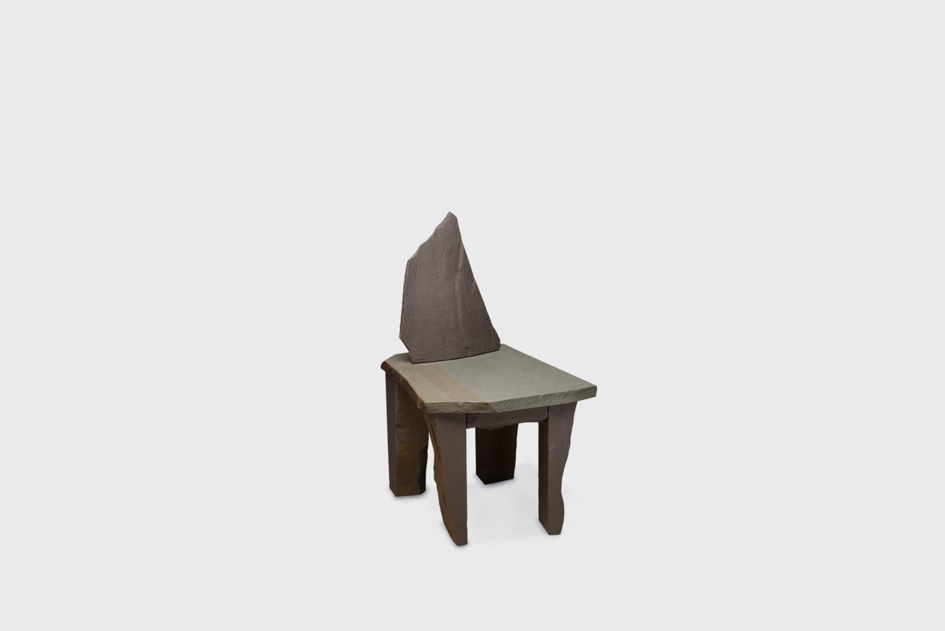 Contemporary Natural Chair 16, Graywacke Offcut Gray Stone, Carsten in der Elst For Sale 6