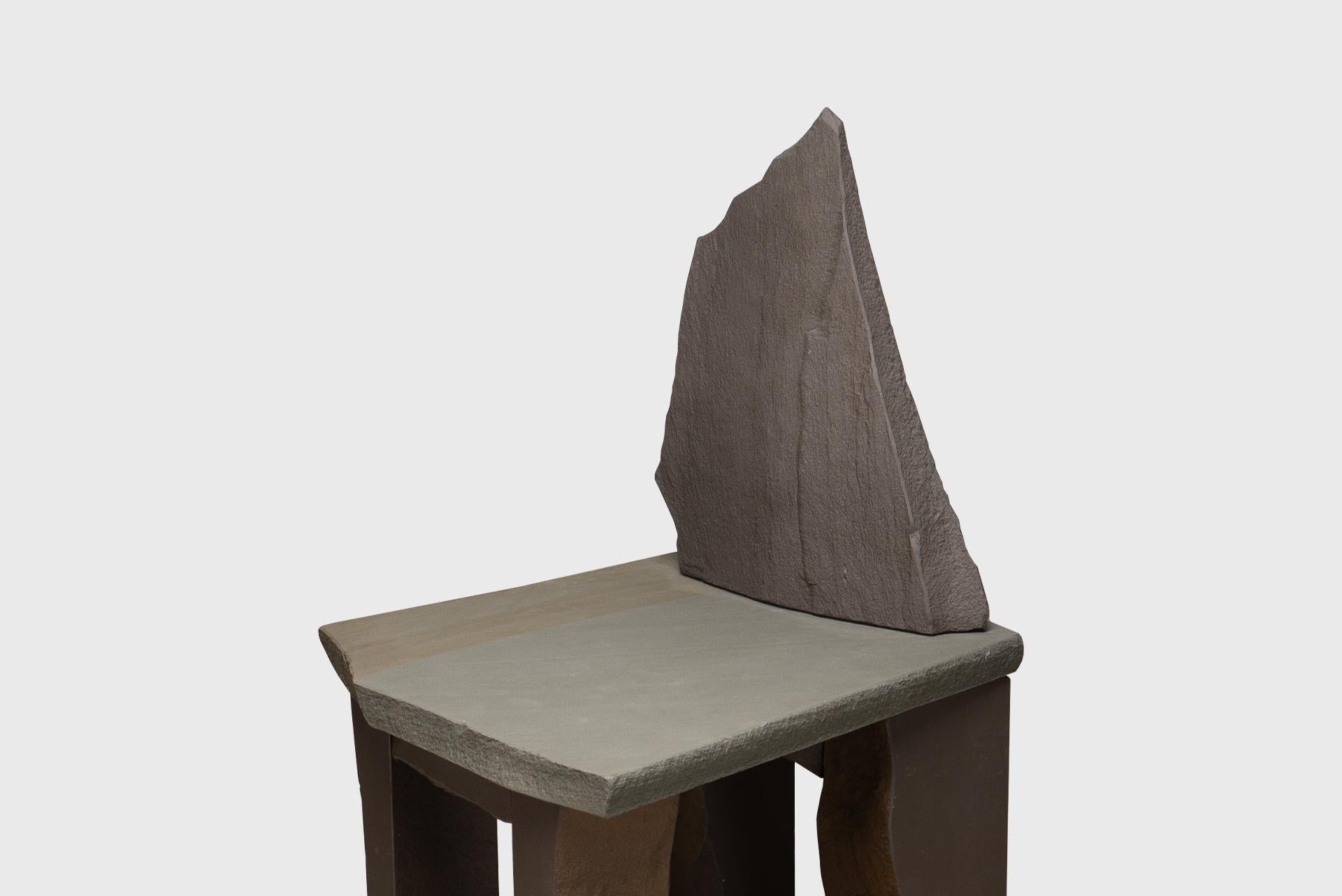 Contemporary Natural Chair 16, Graywacke Offcut Gray Stone, Carsten in der Elst For Sale 3