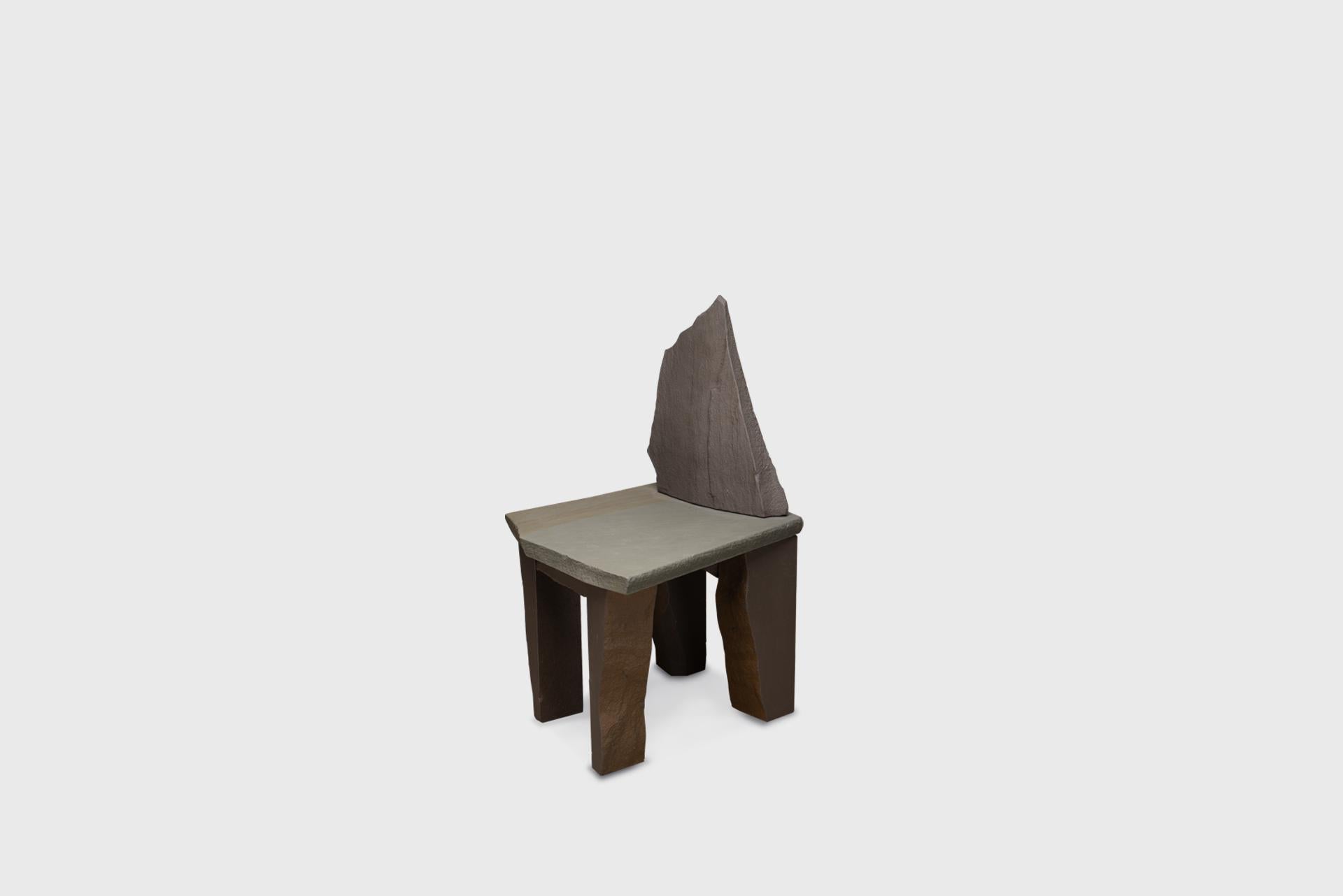 Contemporary Natural Chair 16, Graywacke Offcut Gray Stone, Carsten in der Elst For Sale 4