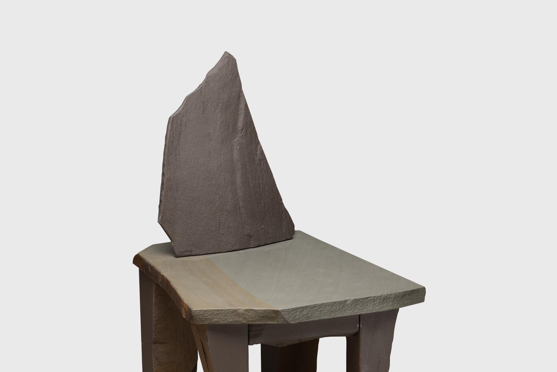 Contemporary Natural Chair 16, Graywacke Offcut Gray Stone, Carsten in der Elst For Sale 5