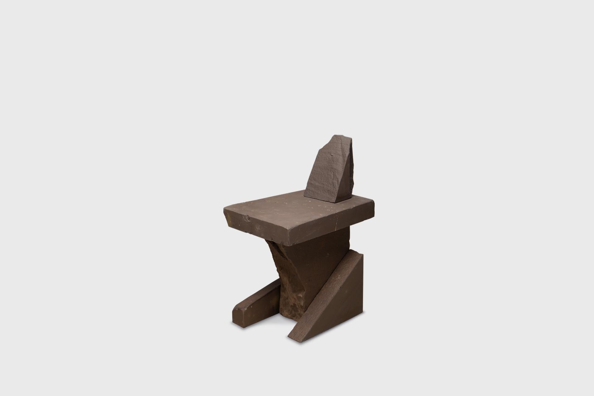 Contemporary Natural Chair 17, Graywacke Offcut Gray Stone, Carsten in der Elst For Sale 6
