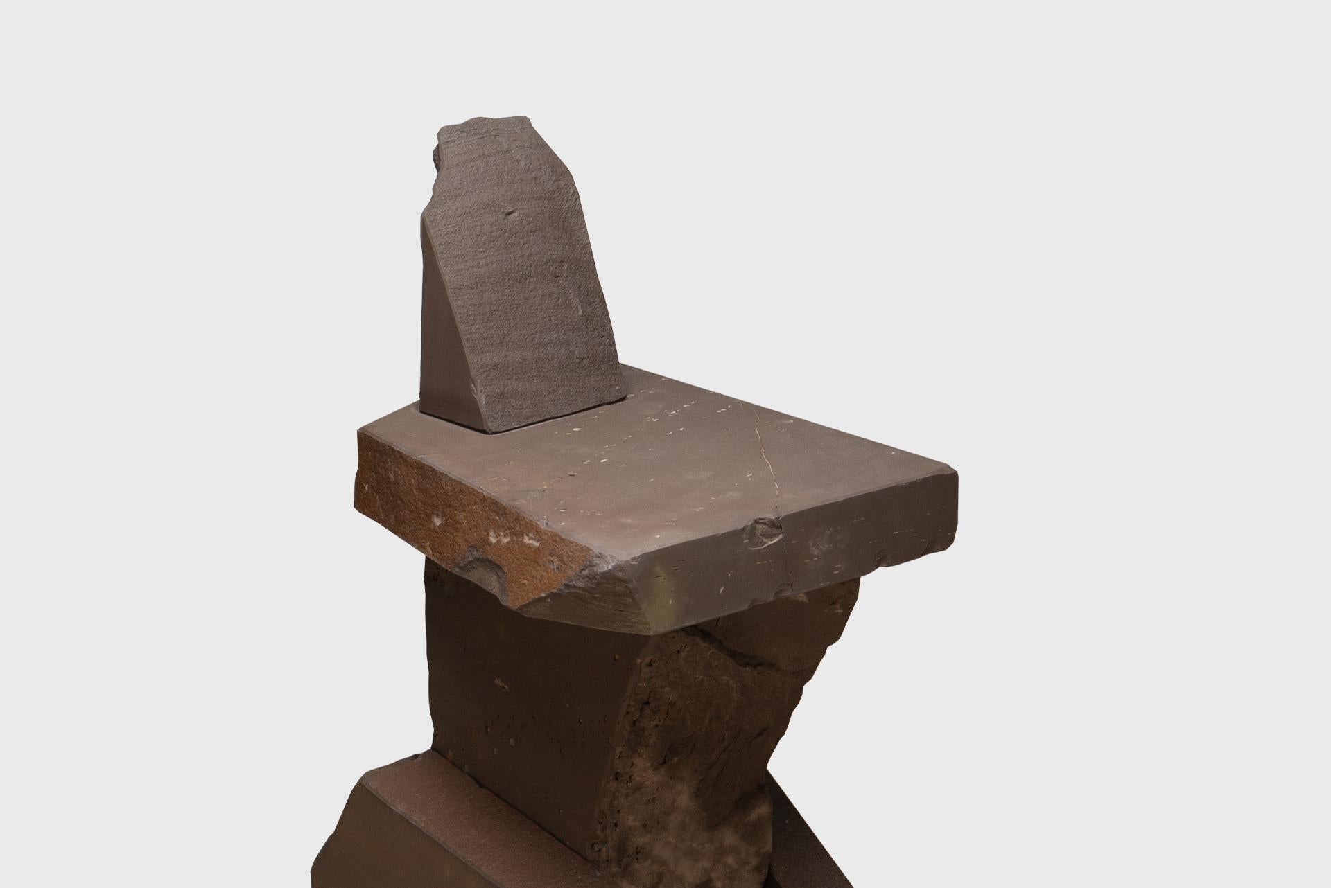 Contemporary Natural Chair 17, Graywacke Offcut Gray Stone, Carsten in der Elst For Sale 7