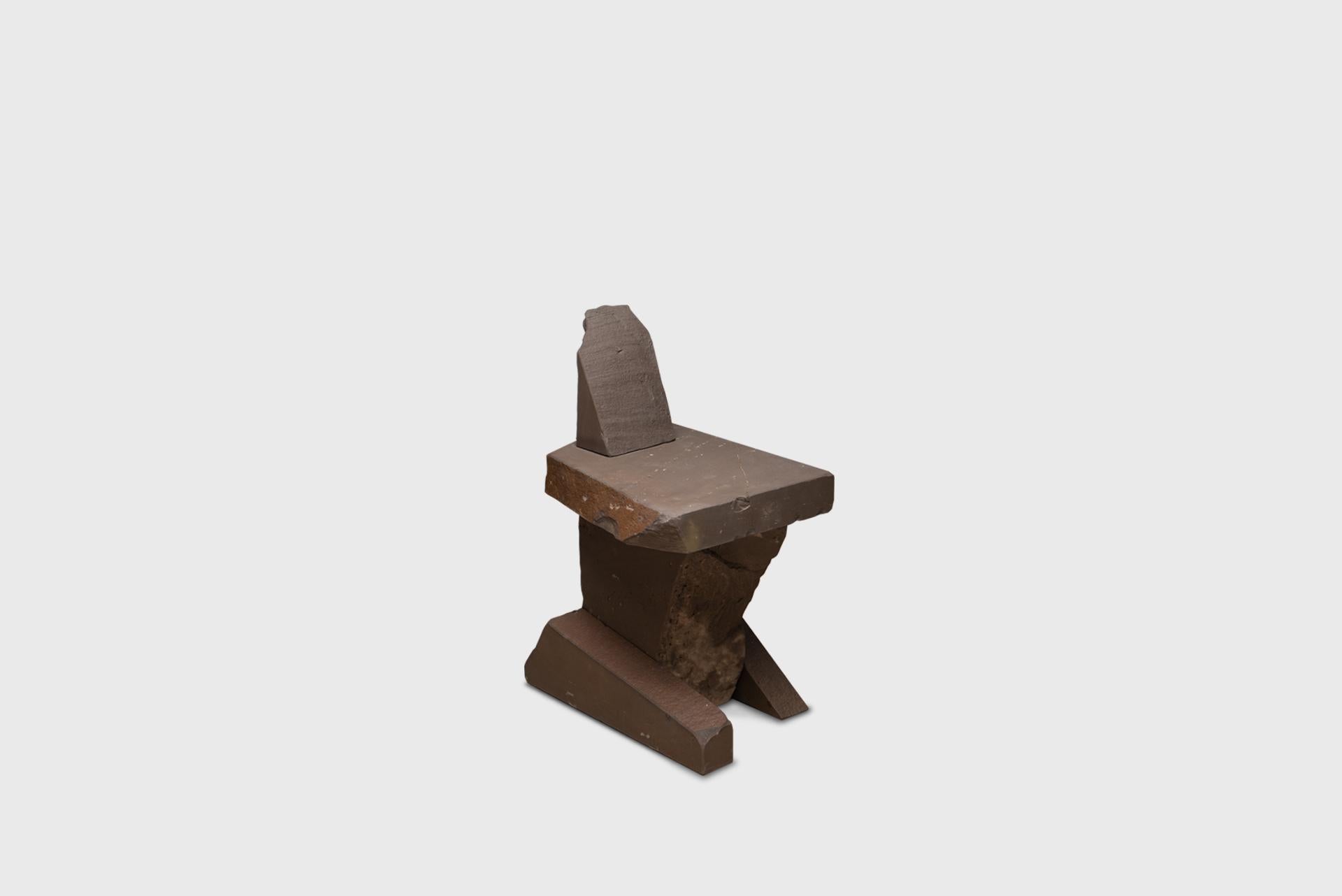 Contemporary Natural Chair 17, Graywacke Offcut Gray Stone, Carsten in der Elst For Sale 8