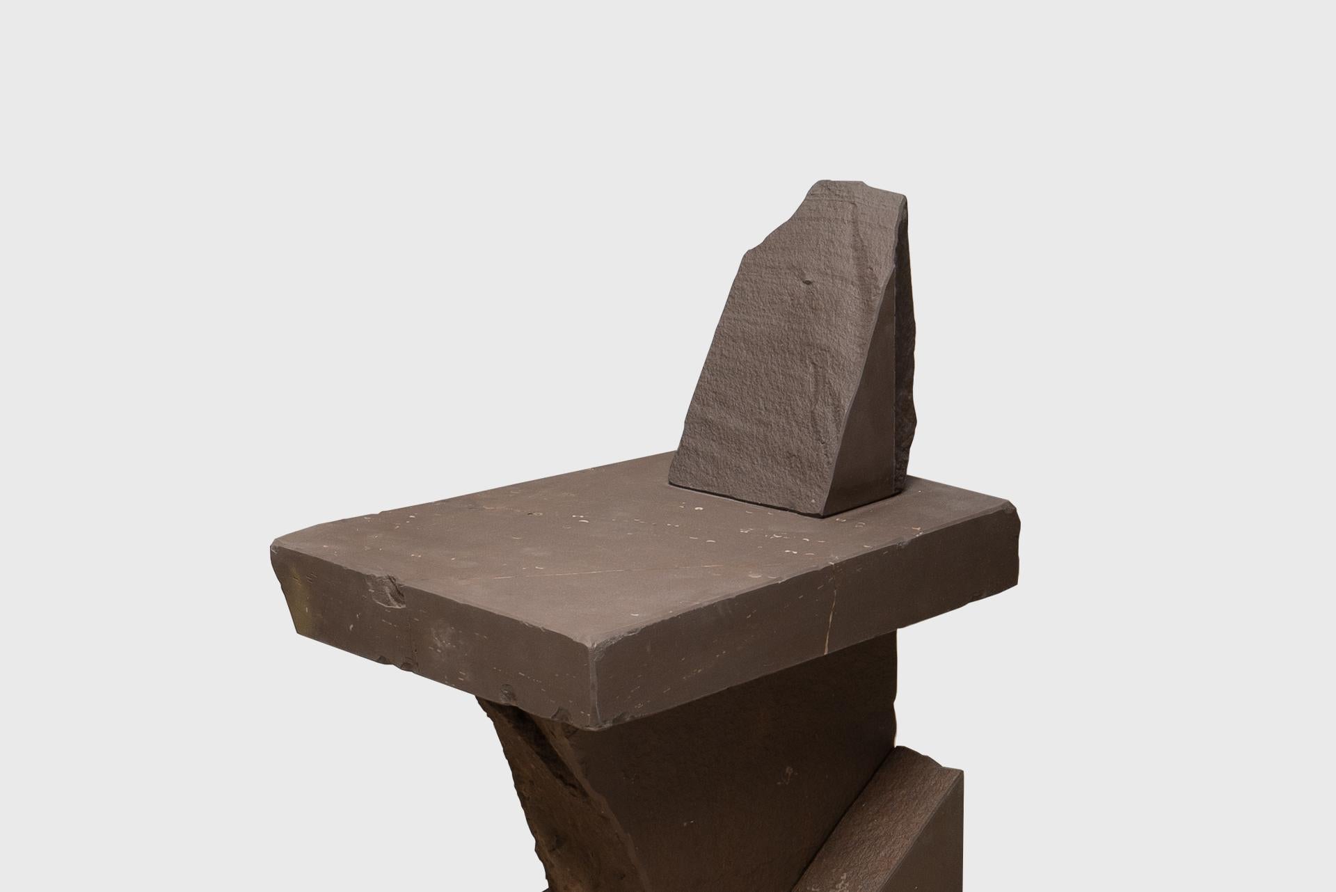 Contemporary Natural Chair 17, Graywacke Offcut Gray Stone, Carsten in der Elst For Sale 5