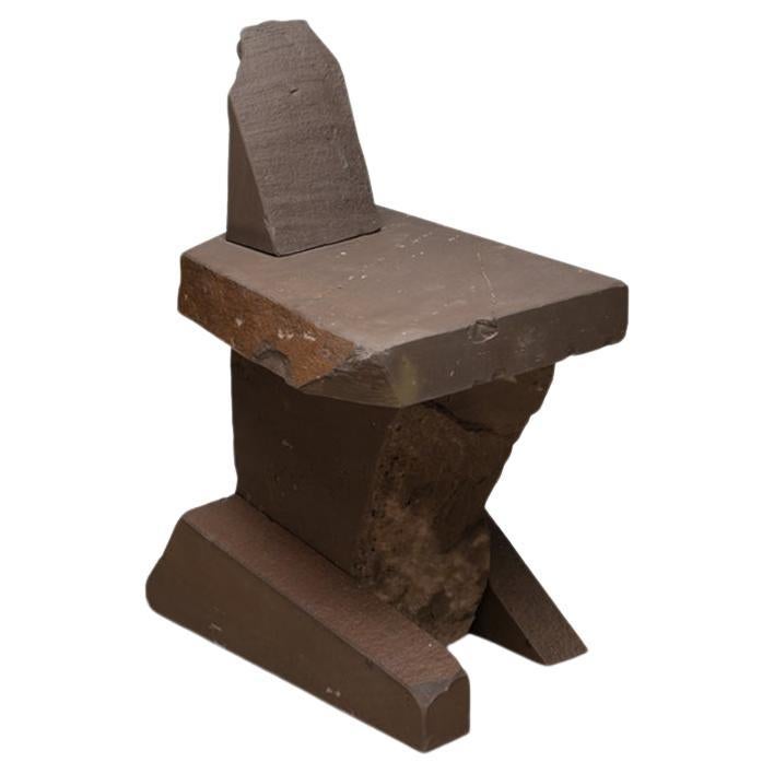 Contemporary Natural Chair 17, Graywacke Offcut Gray Stone, Carsten in der Elst For Sale