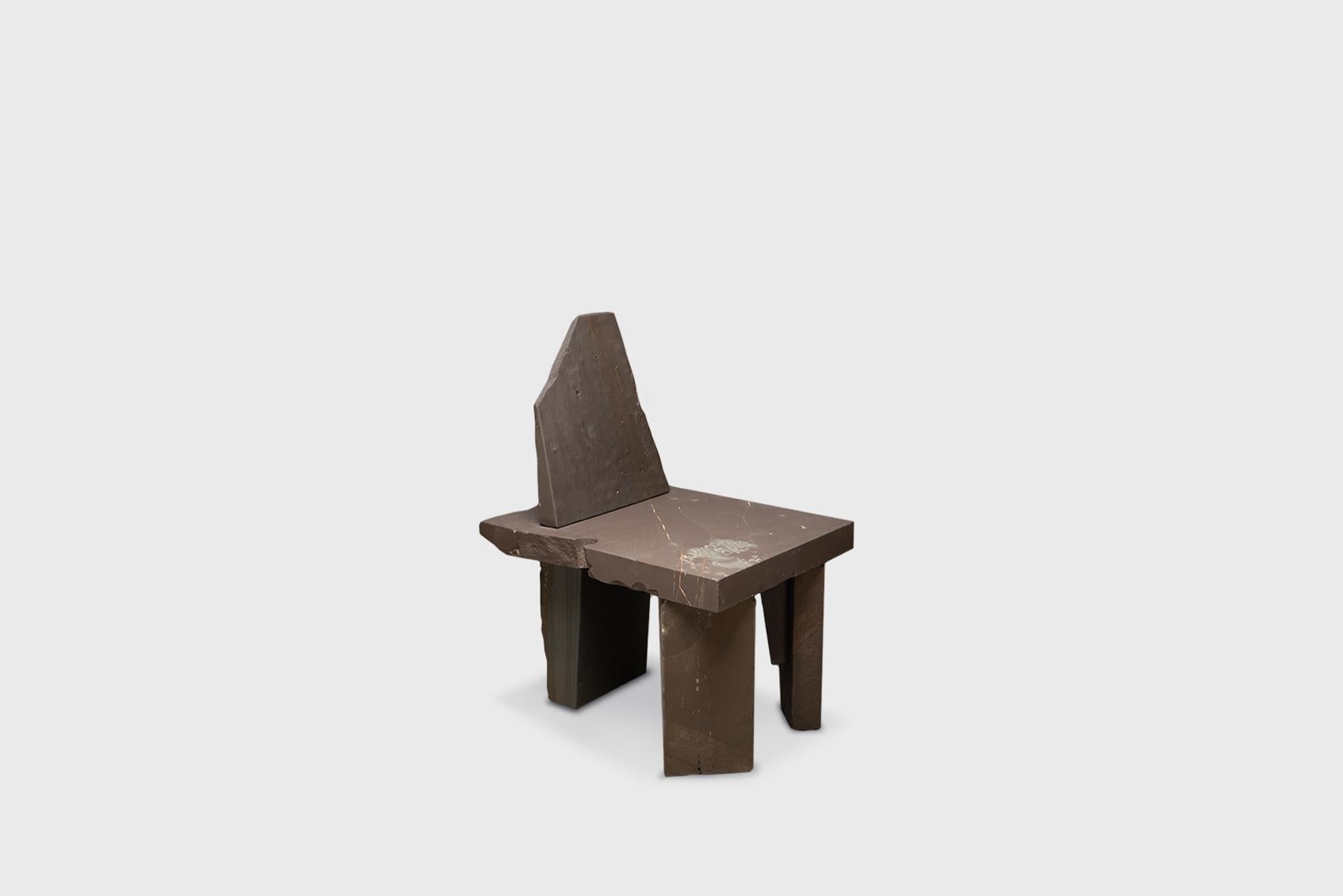 Contemporary Natural Chair 20, Graywacke Offcut Gray Stone, Carsten in Der Elst For Sale 3