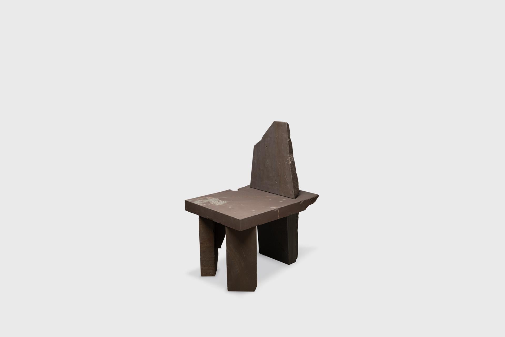 Contemporary Natural Chair 20, Graywacke Offcut Gray Stone, Carsten in Der Elst For Sale 5