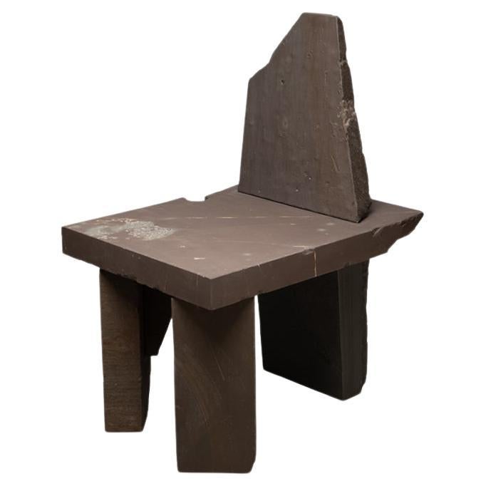 Contemporary Natural Chair 20, Graywacke Offcut Gray Stone, Carsten in Der Elst