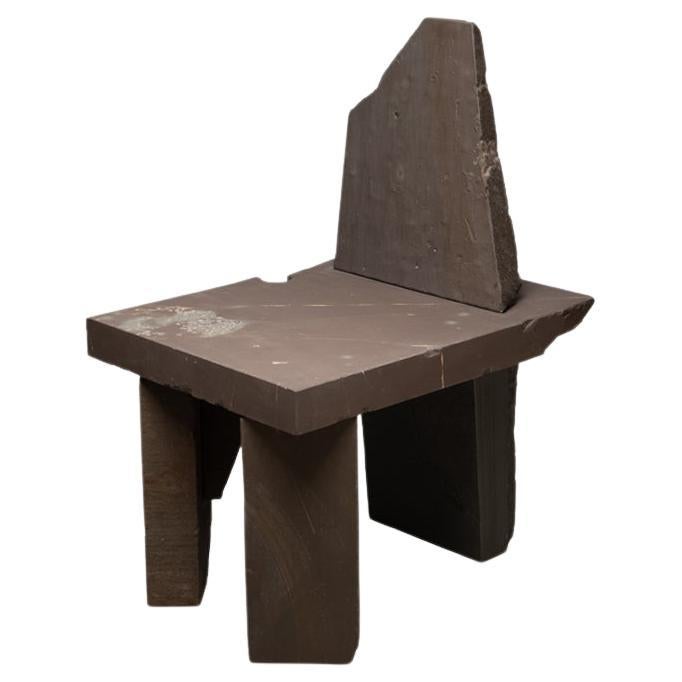 Contemporary Natural Chair 20, Graywacke Offcut Gray Stone, Carsten in der Elst