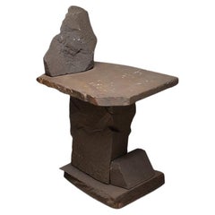 Zeitgenössischer natürlicher Stuhl 22, Grauwacke, gebrochener grauer Stein, Carsten in der Elst