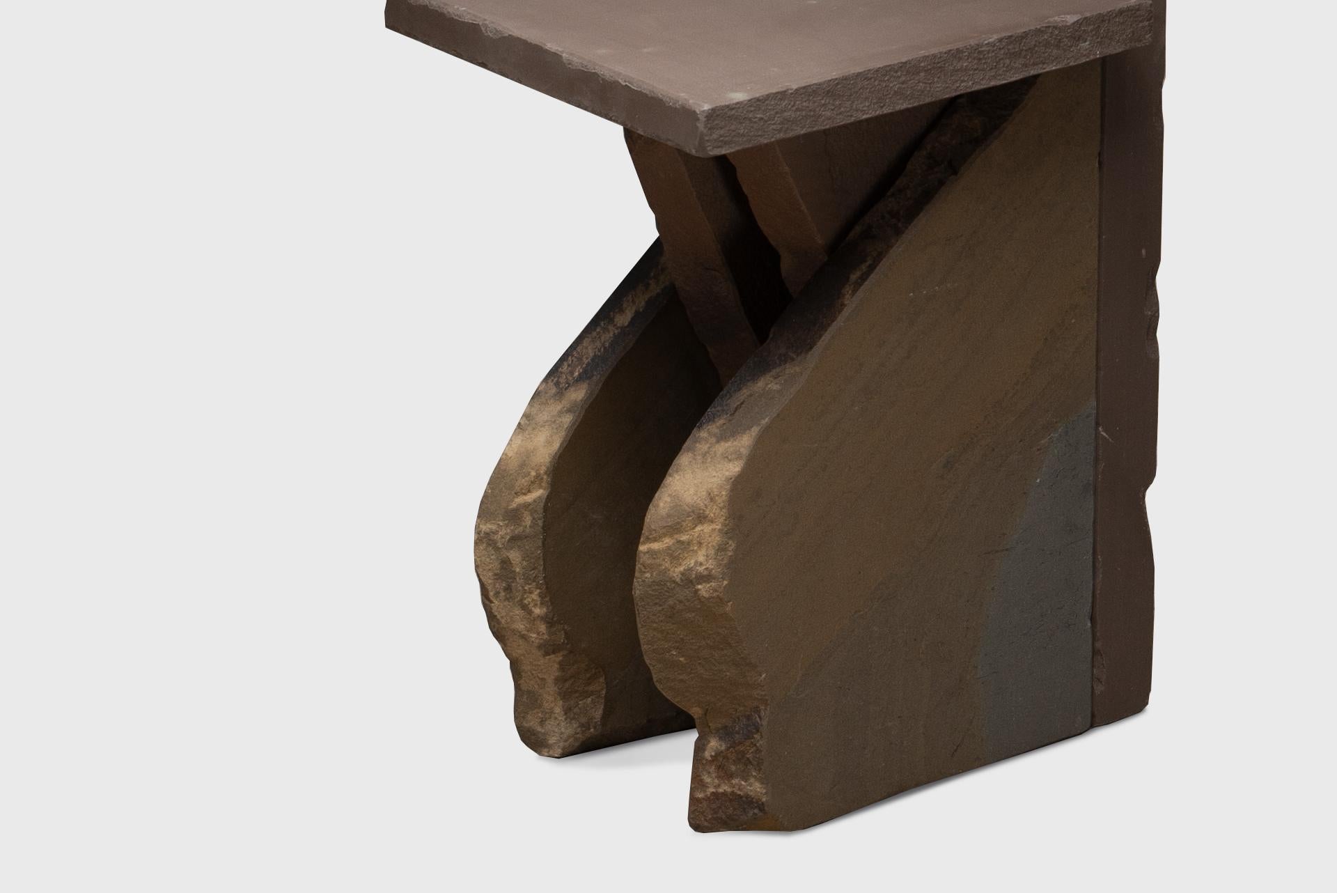 German Contemporary Natural Chair 23, Graywacke Offcut Gray Stone, Carsten in Der Elst For Sale