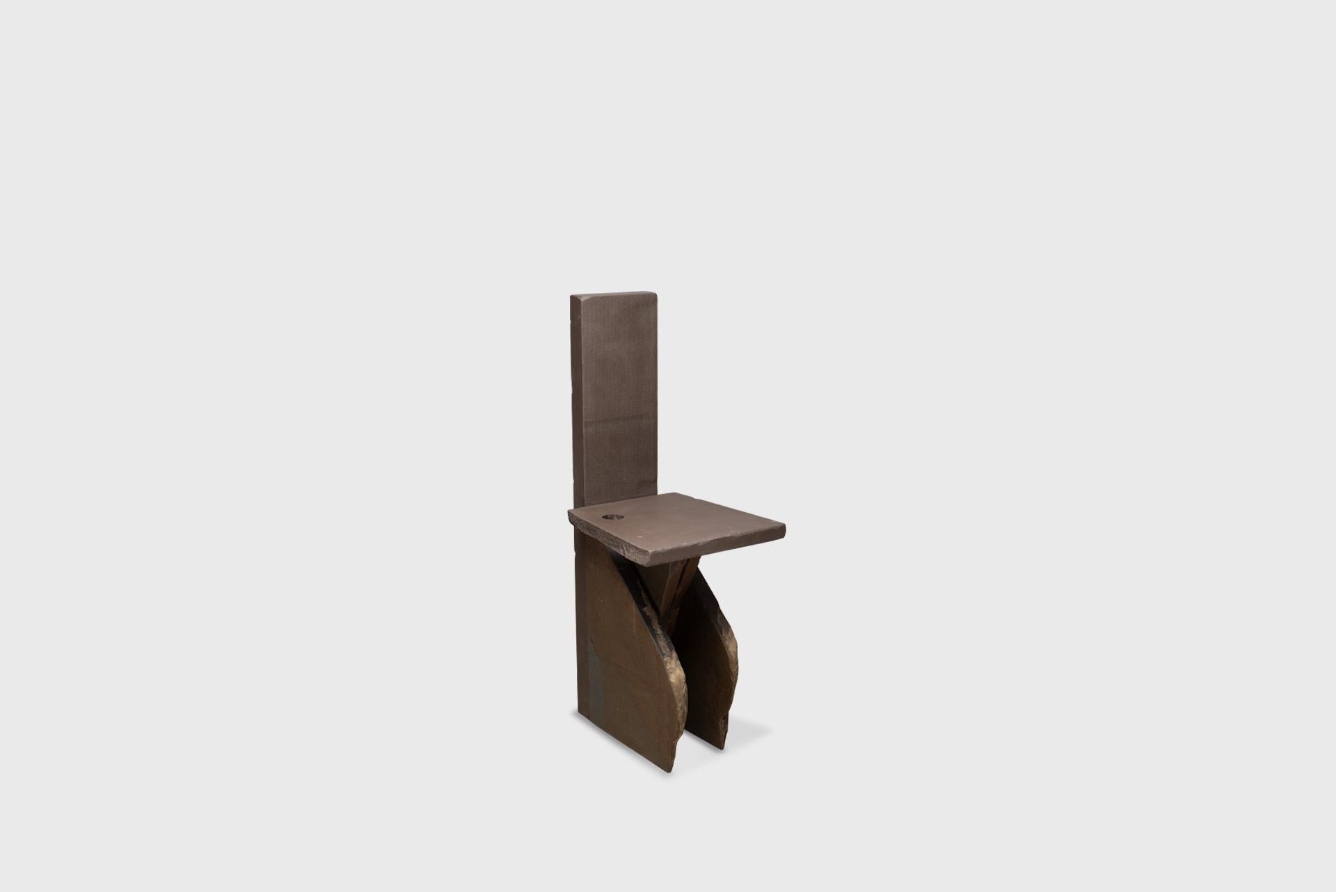 Contemporary Natural Chair 23, Graywacke Offcut Gray Stone, Carsten in der Elst en vente 2