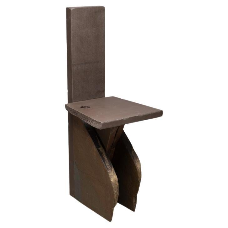 Contemporary Natural Chair 23, Graywacke Offcut Gray Stone, Carsten in Der Elst For Sale