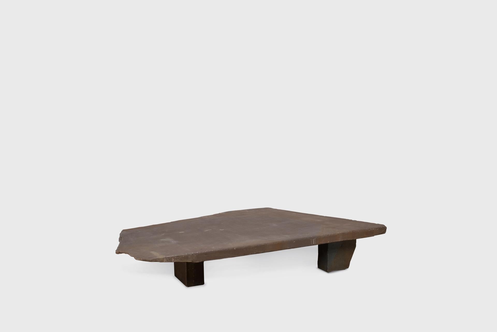 Contemporary Natural Coffee Table 03, Graywacke Offcut Stone, Carsten Inder Elst For Sale 3