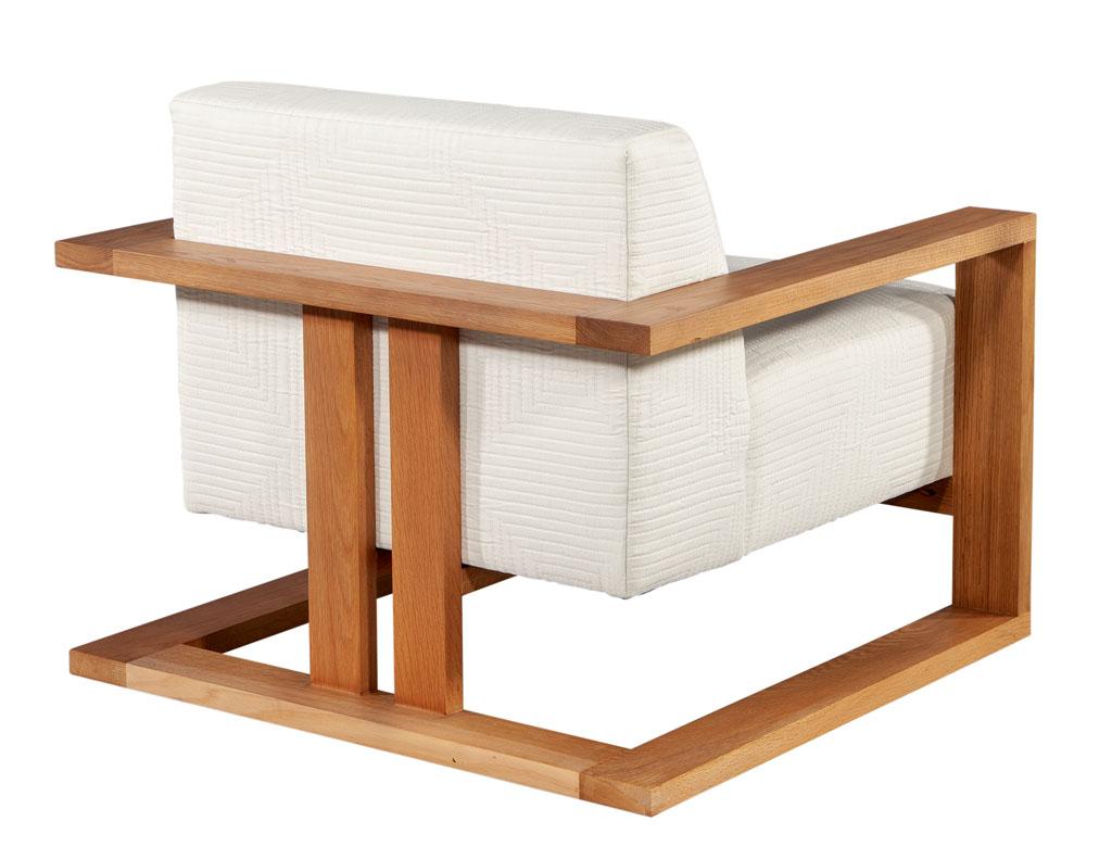 Contemporary Natural Oak Lounge Chair by Ellen Degeneres Parkdale Chair For Sale 3