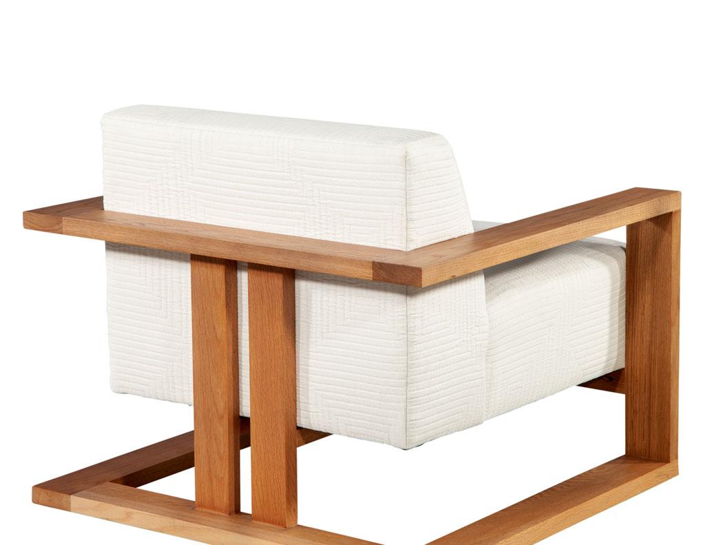 Contemporary Natural Oak Lounge Chair by Ellen Degeneres Parkdale Chair For Sale 4