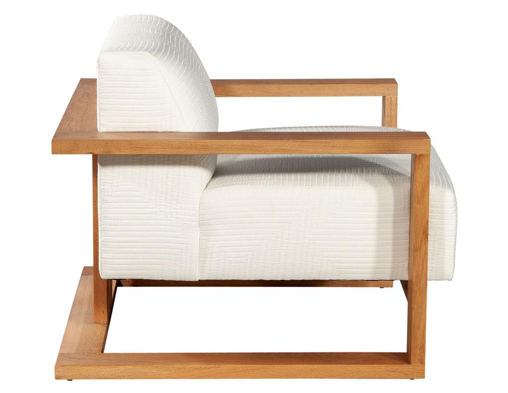 Contemporary Natural Oak Lounge Chair by Ellen Degeneres Parkdale Chair For Sale 6