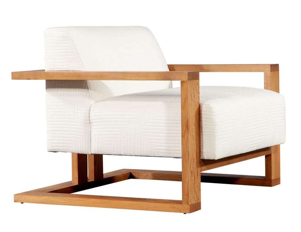 Contemporary Natural Oak Lounge Chair by Ellen Degeneres Parkdale Chair For Sale 8