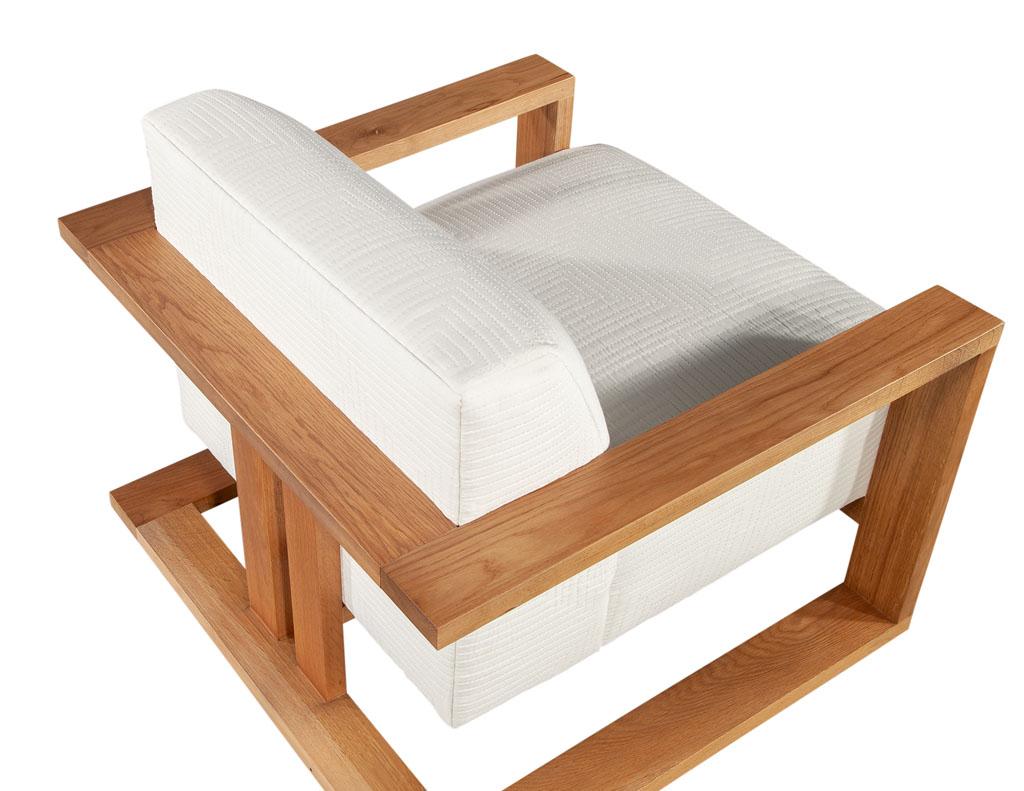 Contemporary Natural Oak Lounge Chair by Ellen Degeneres Parkdale Chair For Sale 9