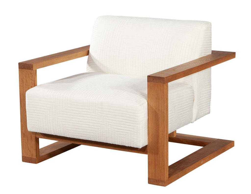 Contemporary Natural Oak Lounge Chair von Ellen Degeneres Parkdale Chair (Moderne) im Angebot