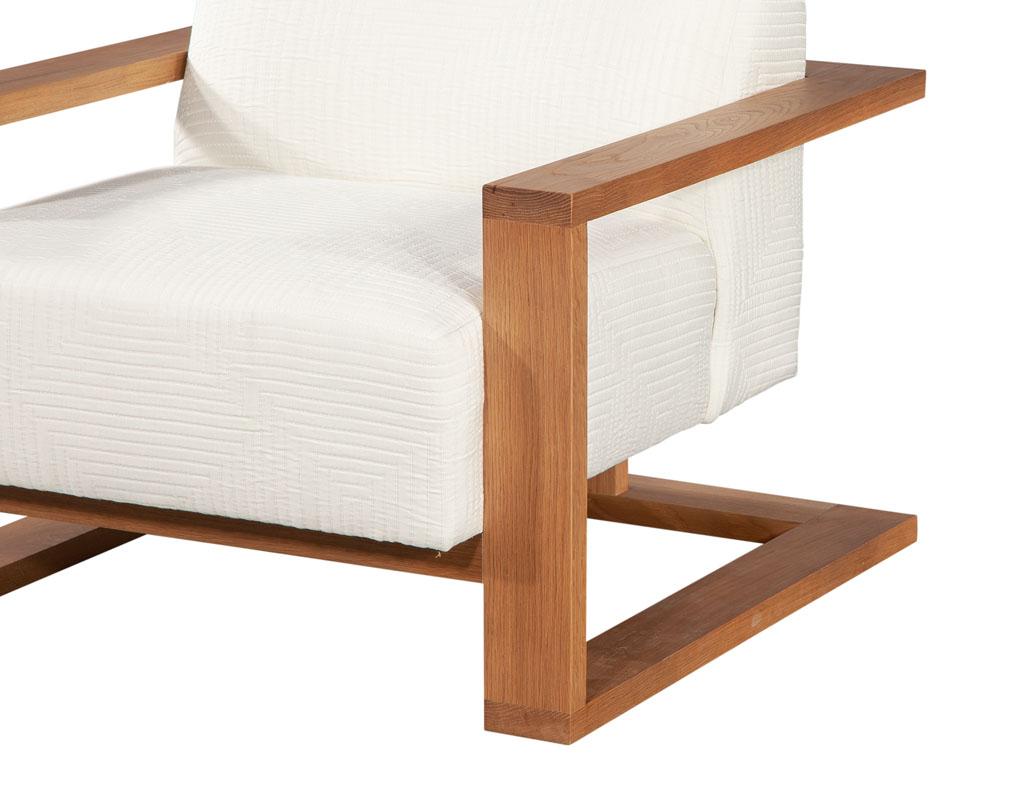 Modern Contemporary Natural Oak Lounge Chair by Ellen Degeneres Parkdale Chair For Sale