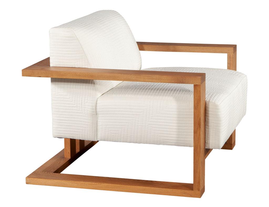 Contemporary Natural Oak Lounge Chair by Ellen Degeneres Parkdale Chair For Sale 2