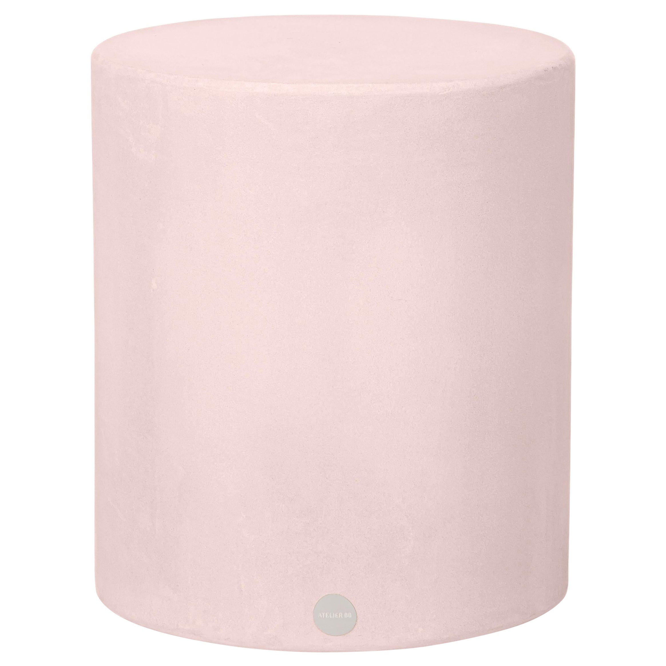 Contemporary Natural Plaster "Column" Seat/Side Table 40cm by Isabelle Beaumont