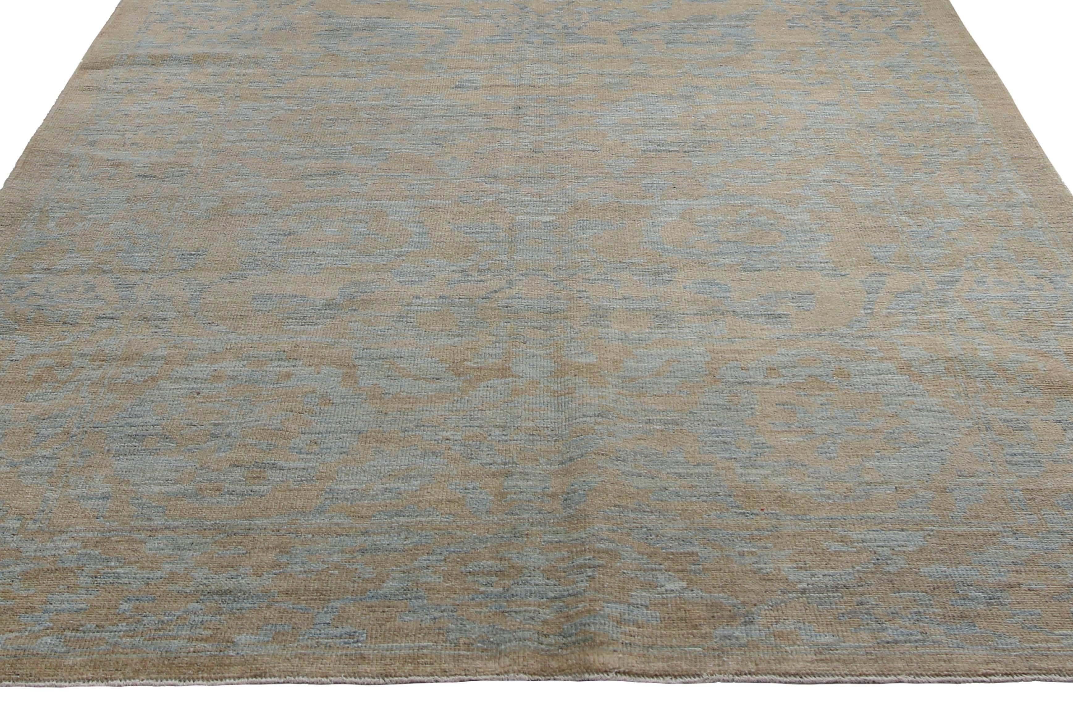 Contemporary Natural Turkish Sultanabad Rug For Sale 5