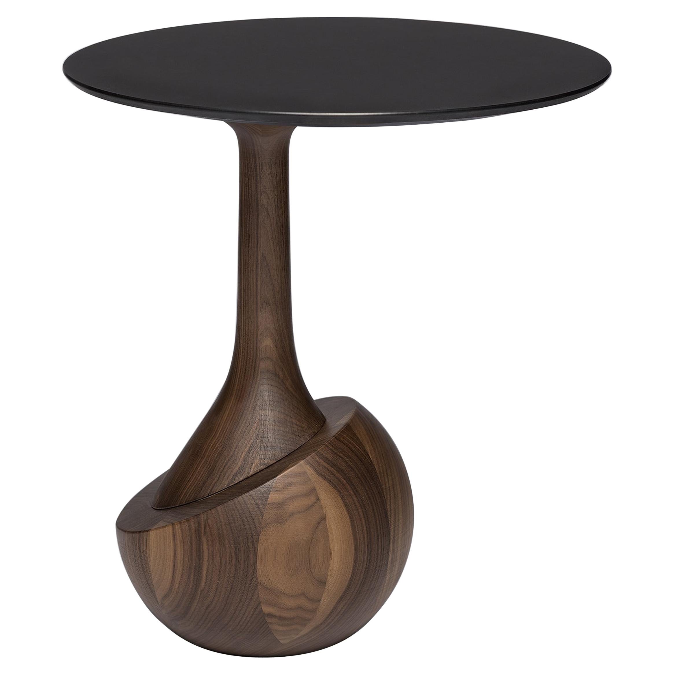 Contemporary Natural Wood, Sidetable, Canaletto Walnut, Handmade, Made in Italy For Sale