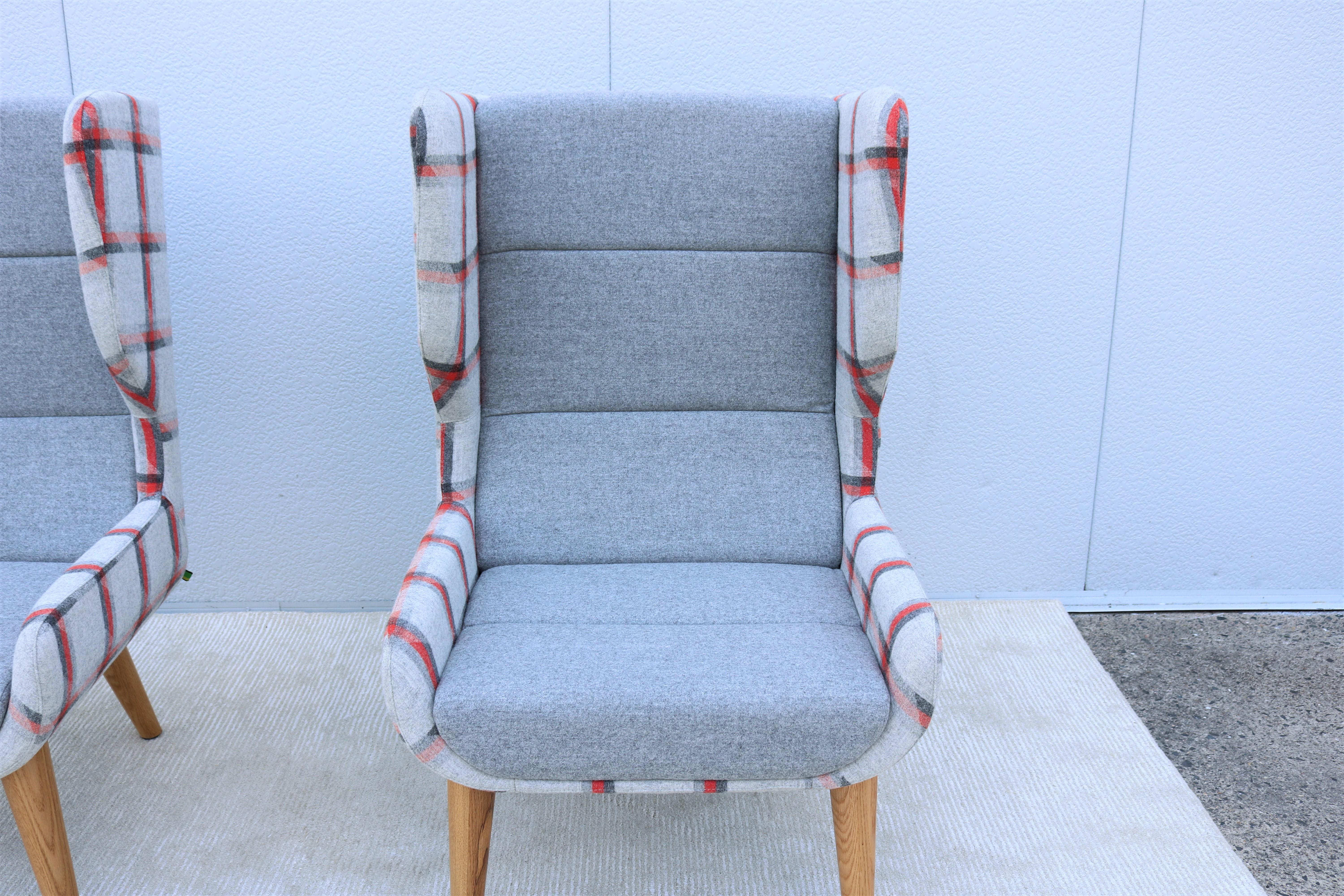 Contemporary Naughtone für Herman Miller Hush Lounge Sessel mit hoher Rückenlehne, Paar im Angebot 2