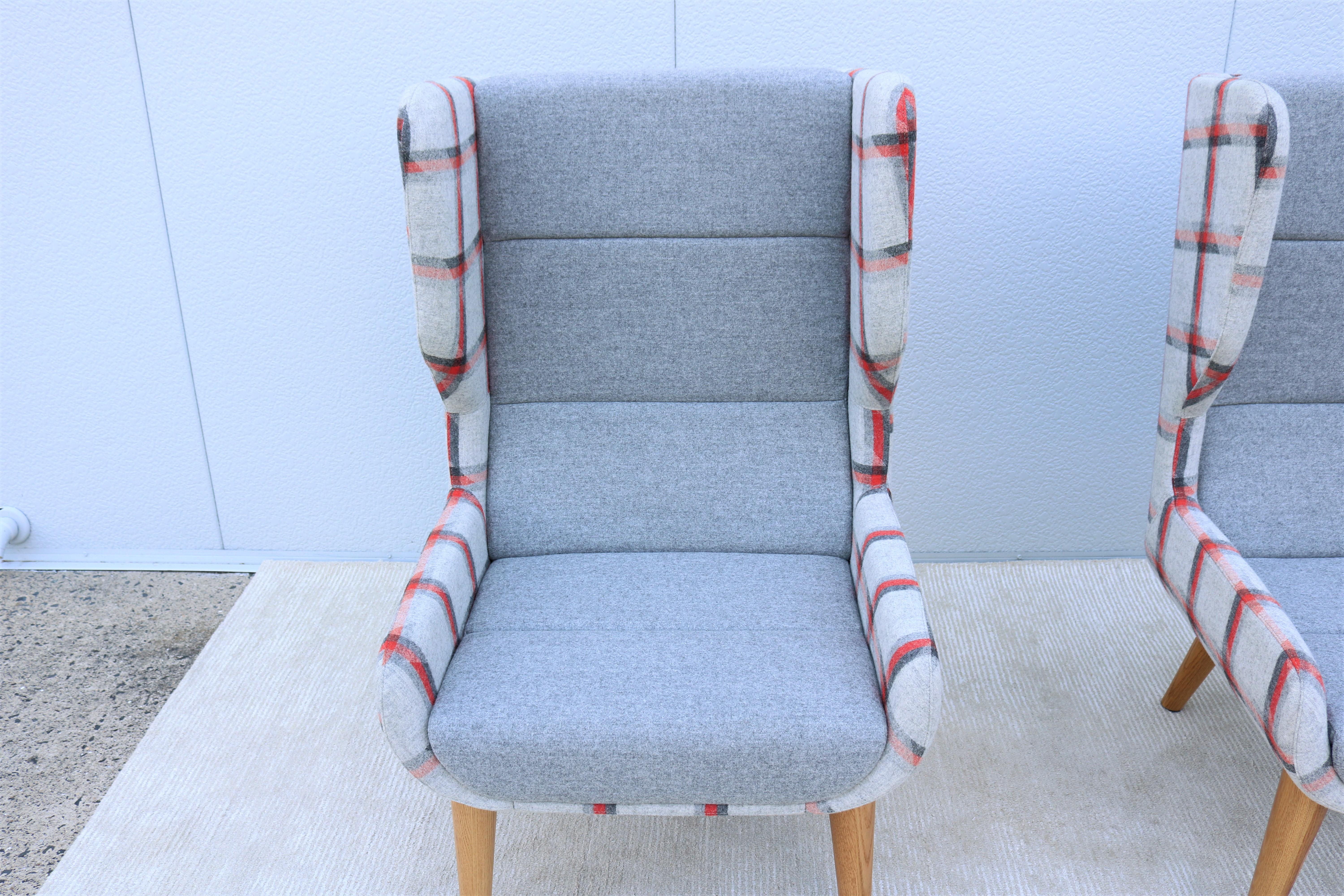 Contemporary Naughtone für Herman Miller Hush Lounge Sessel mit hoher Rückenlehne, Paar im Angebot 3